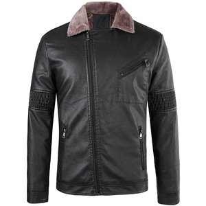 Men's <b>Leather</b> Biker Outerwear Genuine <b>Leather</b> <b>Jacket</b> for Contemporary Fashion and Streetwear Brands - Product Image 1