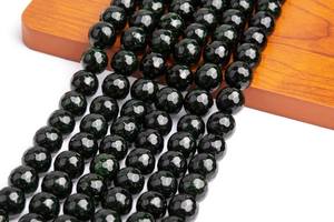 Piedras preciosas de Goldstone verde microfacetadas, cuentas sueltas redondas para hacer joyas, pulseras, collares, manualidades DIY - Product Image 2