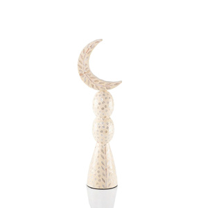 Nouveauté Exceptionnelle : Décoration Artex Thien Thanh en Nacre et Capiz Faite à la Main, en Forme de Croissant, Idéale pour Célébrer le Ramadan et l'Aïd - Product Image 4