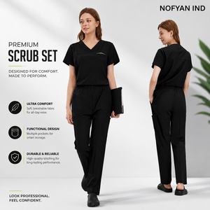 Hot Sale Anti Wrinkle Washable Soft Fabric Nurse Hospital Uniform Medical Women Jogger <b>Scrubs</b> <b>Sets</b> Manufacturer and Supplier - Product Image 1