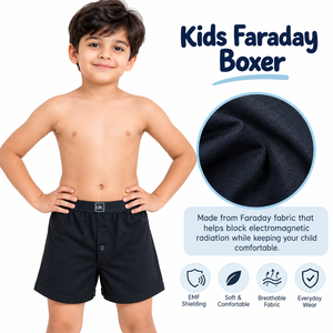Boxers pour enfants en tissu Faraday |   Sous-vêtements pour garçons |   Boxers anti-ondes électromagnétiques |   Vêtements de tous les jours doux, respirants et confortables - Product Image 3