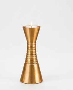 เชิงเทียนเหล็กสีทองลายริ้วทรงเสาสำหรับตกแต่งโต๊ะงานแต่งงานสุดหรู - Product Image 4