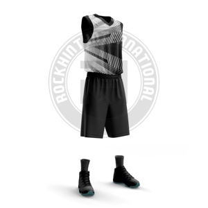 Uniforme de basket-ball en polyester prêt pour le jeu, tissu léger, design respirant, idéal pour l'entraînement, les matchs et les sports - Product Image 3