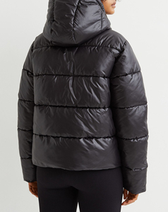 Veste matelassée personnalisée de haute qualité, sublimation, vente en gros, manteaux d'hiver pour femmes, veste courte brillante en duvet d'oie - Product Image 4
