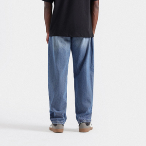 Nouveau Jean Baggy Respirant pour Homme Printemps-Été 2026, Taille Élastique, Coupe Droite Fine, Denim Bleu Foncé Classique, Grande Taille - Product Image 3