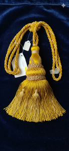 Classic Gold Tassel <b>Curtain</b> Tiebacks with Rope Design for Elegant Window Decor - Product Image 2