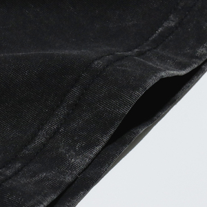 Camiseta de algodón oversize negra con cuello vintage, manga corta, estampado gráfico, estilo urbano, para hombre, con estampado de globo terráqueo, informal. - Product Image 6