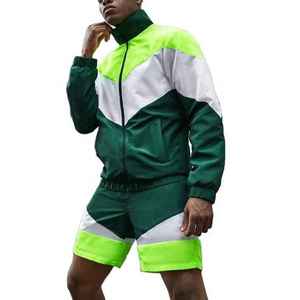 Custom Manufacturer Autumn Casual Windproof Lightweight Windbreaker <b>Hoodie</b> and Shorts Two-Piece Tracksuit Set - Product Image 5