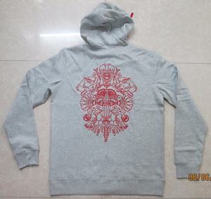 Sudadera con capucha con cremallera forrada de punto de poliéster/algodón pesado para mujer, chaqueta de invierno bordada a la moda, letra personalizada - Product Image 3