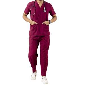 Conjuntos de Uniformes Médicos para Mujer, Ropa de Trabajo de Enfermería, Transpirable, Mezcla de Algodón, Top y Pantalón, Venta al Por Mayor - Product Image 2