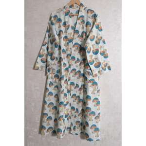 Robe kimono en coton imprimé pour femmes, robe de chambre florale bohème, peignoir léger, vêtements de détente d'été, cadeau fait main - Product Image 3