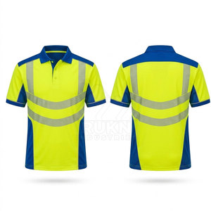 Camisetas Polo de Trabajo de Alta Visibilidad en Poliéster Resistente para Hombres, Trabajadores de Fábrica y Construcción, Equipos de Mantenimiento, Trabajo al Aire Libre - Product Image 3