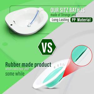 Kit de Baño de Asiento para Cuidado Postparto Femenino, Tazón Ancho y Profundo para Alivio de Hemorroides y Perineo, para Inodoro y Rehabilitación Postnatal - Product Image 3