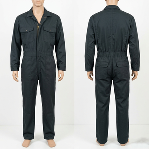 Men Safety Coverall Uniform 240 GSM Poly Cotton Twill Orange Reflective Tape Workwear Custom Embroidery Print Woven Label - Product Image 5