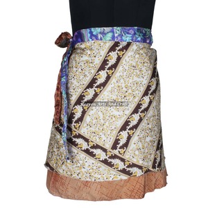 Minifalda de Seda de Dos Capas para Mujer, Estilo Bohemio, Hippie, Gitano, Minifaldas de Seda de Primera Calidad, Minifaldas Vintage Sexys - Product Image 1