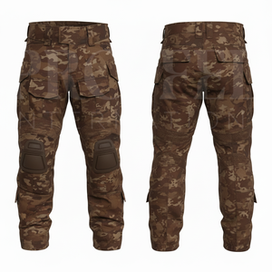 Whole Sale Trendy Fashionable Camouflage Cargo Pants Multi Pocket Outdoor Work Trousers Adjustable Knee <b>Pad</b> Safety Style Pants - Product Image 3