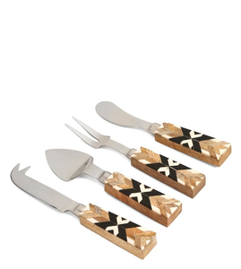 <b>Kitchen</b> Cooking <b>Tools</b> Stainless Steel Cheese Set Cheese <b>Gadgets</b> Set Resin Handle Home <b>Kitchen</b> Gold Cheese Knife Set - Product Image 2
