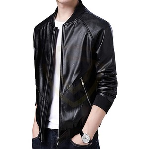 Chaqueta de Cuero para Motocicleta Personalizada, Elegante y de Alta Calidad para Hombre, Diseño Ecológico a Prueba de Viento para Invierno, Cierre de Cremallera - Product Image 2