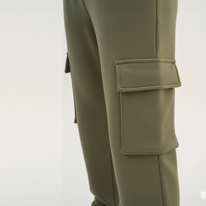 Pantalon de jogging homme en tissu Oxford 100% coton, best-seller, grandes poches, taille élastique, grammage lourd, coupe oversize, couleur pierre - Product Image 5