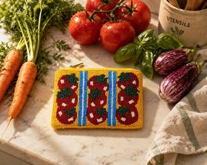 Monedero de Lujo Hecho a Mano con Cuentas de Uva, Diseño de Frutas para Mujer, Cartera Abierta, Monedero Pequeño de Cuentas Artesanal Premium, Cadena de Poliéster - Product Image 6