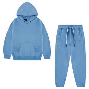 Ensemble de survêtement deux pièces pour femmes Crazy Girls, style streetwear, couleur unie, grande taille, sweat à capuche à manches longues sans cordon de serrage - Product Image 2