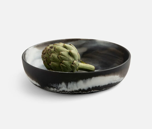 Unique Amber Swirl Artisan Polished Poured Resin Eco-Friendly Display Bowl Luxury Decorative Centerpiece Modern Living Room - Product Image 2