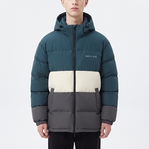 Color Block Hooded Winter Puffer Coat <b>Waterproof</b> <b>Warm</b> Outdoor Eco Friendly Jacket - Product Image 6