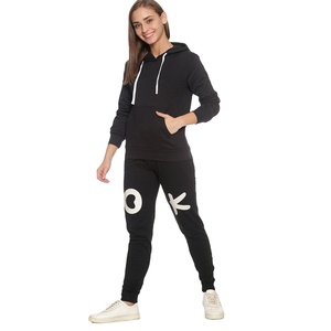 2025 Premium Custom Jogging Wear Training Gym Jogger Track Suits Custom Women's Pullover Hooded Jogging Wear Chándal - Product Image 2