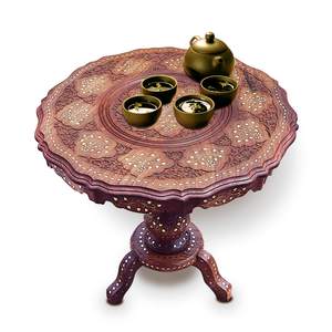 Wooden Brass Carving/<b>Round</b> Beautiful Carving Design <b>Side</b> <b>Table</b>/Coffee <b>Table</b>/Outdoor <b>Table</b>/Decor/Living Room Furniture - Product Image 2