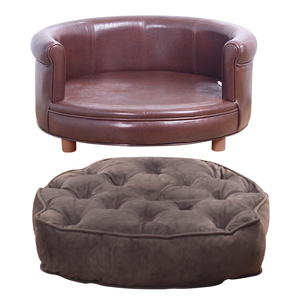 Cama Redonda Moderna para Mascotas Mikahome, para Perros Pequeños y Gatos, con Espuma de PU, Terciopelo Ortopédico, Cojín Extraíble y Lavable - Product Image 5