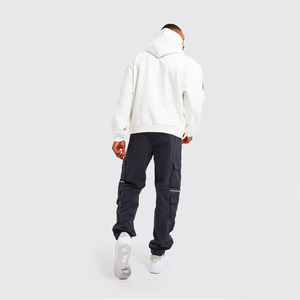 Pantalon cargo décontracté pour homme, multi-poches, détail de poche zippée, poignets élastiques, léger, imperméable, respirant, été - Product Image 4