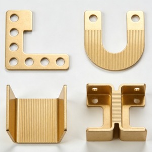Componente de Latón Sólido sin Recubrimiento, Aspecto Metálico Puro, Lámina de Latón para Base de Manija de Puerta, Componentes de Latón Ecológicos - Product Image 2