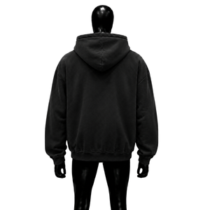 Sweat à capuche graphique Black Angel, délavé vintage, coupe oversize, streetwear, pull gothique, style artistique, épais, décontracté, unisexe, mode, soldes - Product Image 2