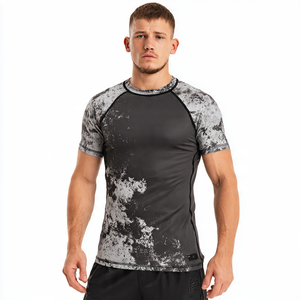 High Quality MMA Boxing Sublimation <b>Shirts</b> <b>Men</b> <b>Compression</b> Printed MMA <b>Shirt</b> Tops <b>Men's</b> Short Sleeve Boxing MMA <b>Shirts</b> - Product Image 1