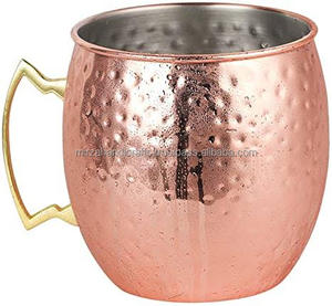 Moscow Mule Tasse en cuivre pur fait à la main pour toute boisson réfrigérée pour femmes et hommes (16 oz) - Product Image 4