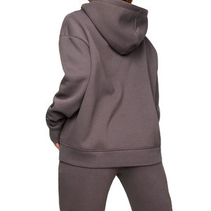 New Arrival Oversized Fleece Pullover <b>Hoodie</b> Wholesale for Women <b>Trendy</b> Casual Cotton Pullover Hooded Sweatshirt Wholesale - Product Image 2