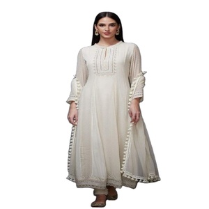 Anarkali Type New Designer Latest Attractive Flor Length Long Salwar Kameez Kanya Fancy Garments India Pakistan Female Beat - Product Image 1