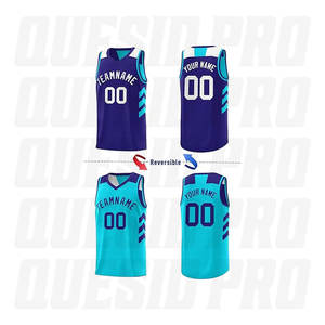 Fournisseurs de vêtements de basketball personnalisés en gros OEM, maillots de basketball pour hommes colorés avec sublimation et broderie - Product Image 2