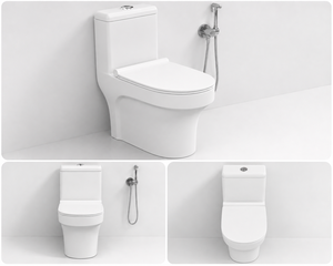 Inodoro Moderno de Una Pieza, Montado en el Suelo, de Cerámica, con Descarga Tornado, Doble Descarga, Sanitario para Baño - Product Image 3