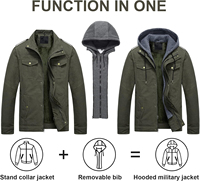Veste décontractée pour homme en mélange polyester/coton, tricotée, brodée, coupe ample, col montant, respirante, coupe-vent, doublée laine, à bouton unique