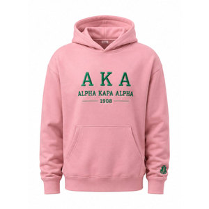 เสื้อฮู้ด Alpha Kapa Alpha Sorority AKA สีชมพูเขียว 1908 Greek Life เสื้อสเวตเชิ้ตลำลองสำหรับใส่ทุกวัน - Product Image 5