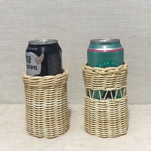 ปลอกแก้วน้ำทำมือจากหวายสาน ปลอกแก้วกาแฟขายส่ง - Product Image 5