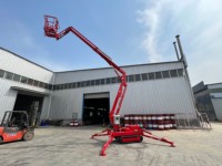 Platform Kerja Udara Hidrolik Diesel Listrik dengan Boom Articulated Tracked 18m, Jangkauan 10.5m, Outrigger Lipat