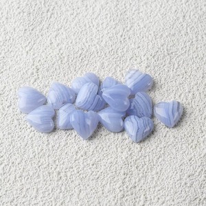 Nouvel Arrivage de Haute Qualité : Perles en Pierre d'Agate Bleue Naturelle en Forme de Cœur, Perles Libres et Cabochons en Calcédoine Bleue pour la Fabrication de Bijoux - Product Image 6