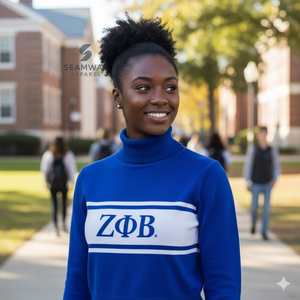 Pull à col roulé Zeta Phi Beta Sorority pour femme, pull tricoté à col haut, pull décontracté à col montant, pull chaud à col polo - Product Image 5