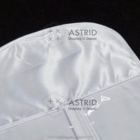 Sac de rangement pour perruque et extensions de cheveux Astrid 14x60CM avec fermeture éclair, personnalisable avec logo, durable, réutilisable, en satin et velours, avec cintre
