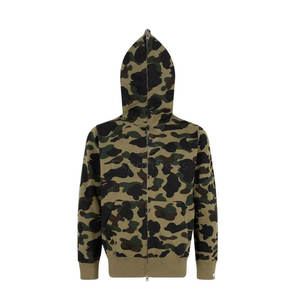 Sweat-shirt vintage pour homme en coton molletonné épais, imprimé DTG camouflage, motif forêt, style streetwear - Product Image 4