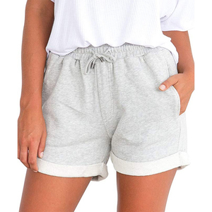 OEM Best <b>Polyester</b>/Cotton Custom Logo Printing Casual Plus Size Fitness Gym Wear Fleece <b>Shorts</b> Women Running Sweat <b>Shorts</b> - Product Image 1