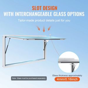 Finestra di Servizio in Alluminio per Food Truck 74"x40" con Porta a Tendina e Gancio di Traino - Supporto 85 Serv-Applicabile per Negozi di Alimentari - Product Image 3