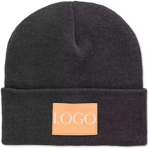 Autumn Winter Custom <b>Waterproof</b> Jacquard <b>Beanie</b> Unisex High Quality 100% Acrylic Fleece Top Trending Custom Logo Design Hat - Product Image 2